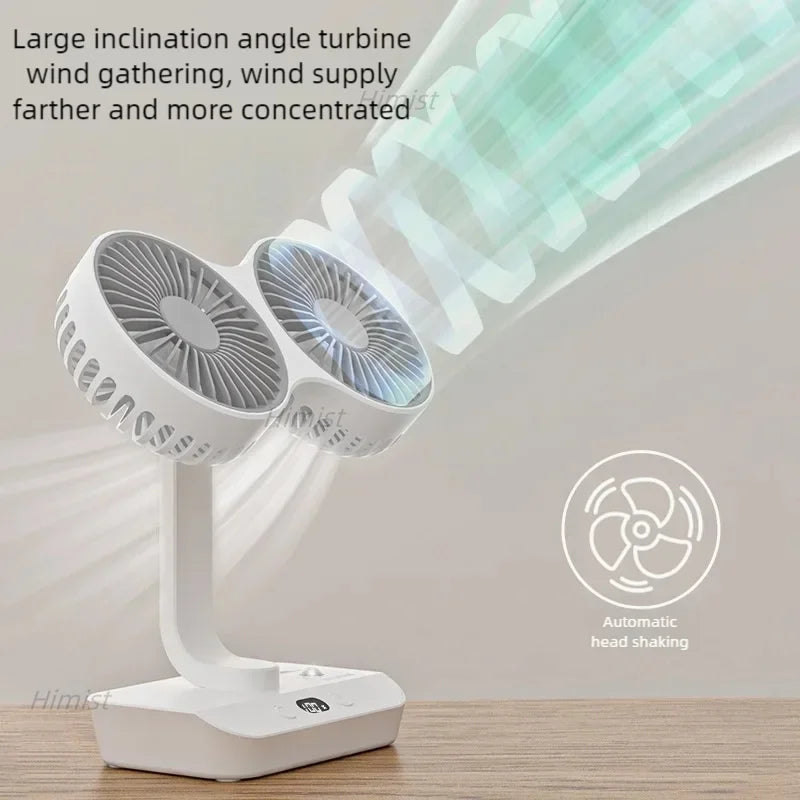 Lightweight Double Blades Rechargeable Travel Camp Cooler Fan - Image 1