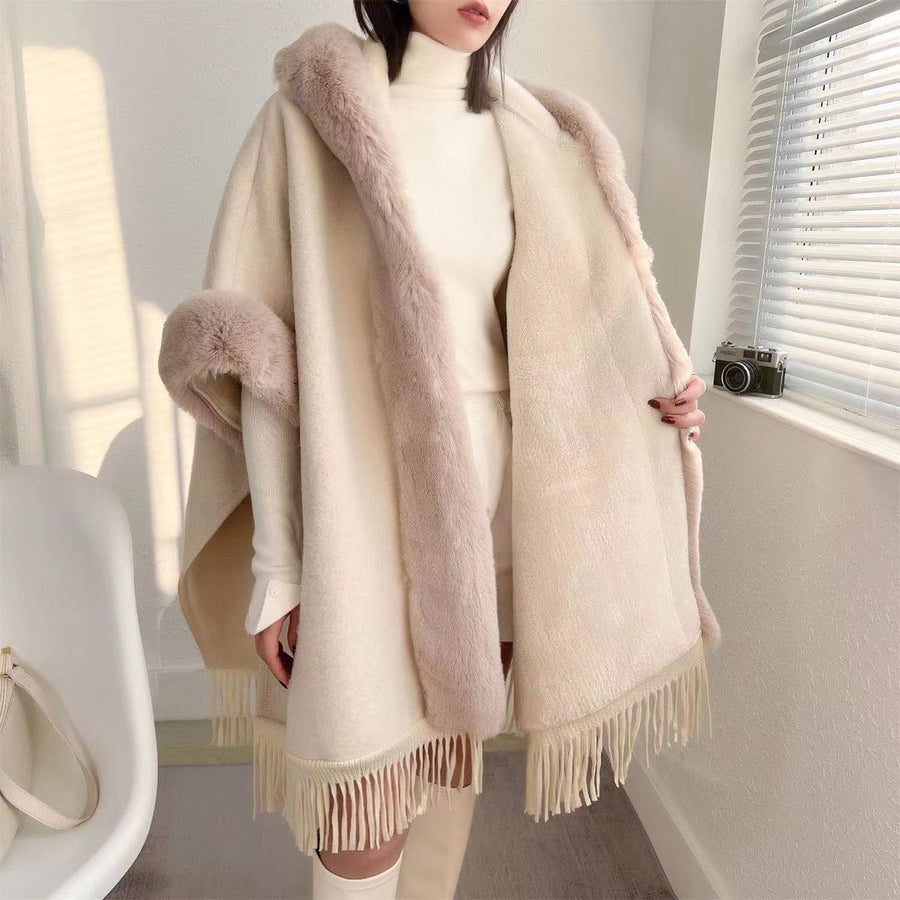 Wearable Blanket Women Lining Long Poncho - Image 0
