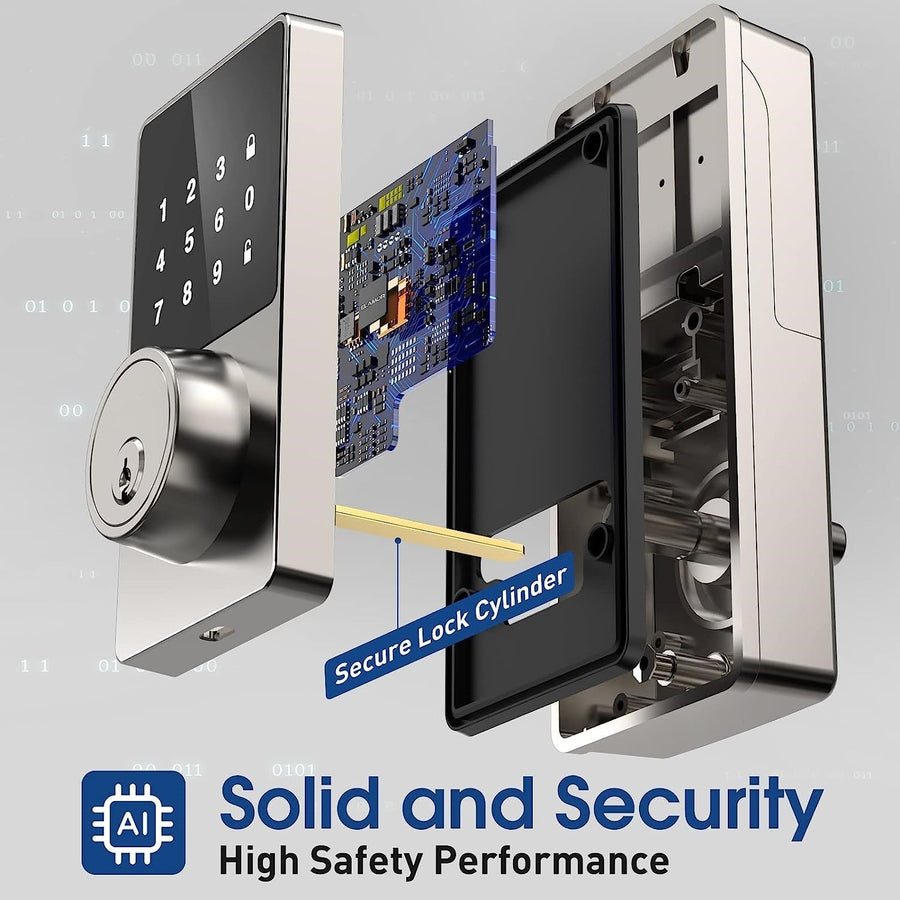 Touchscreen Keyless Smart Shield Entry Door Lock - Image 4