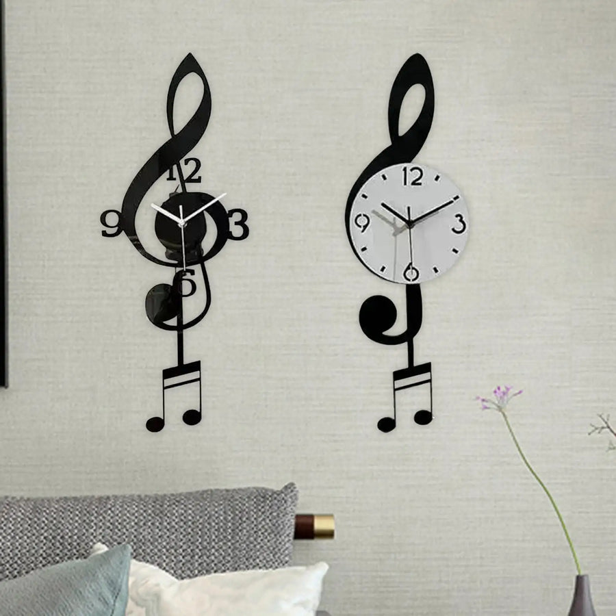 Musical Note Pendulum Wall Clock - Image 1