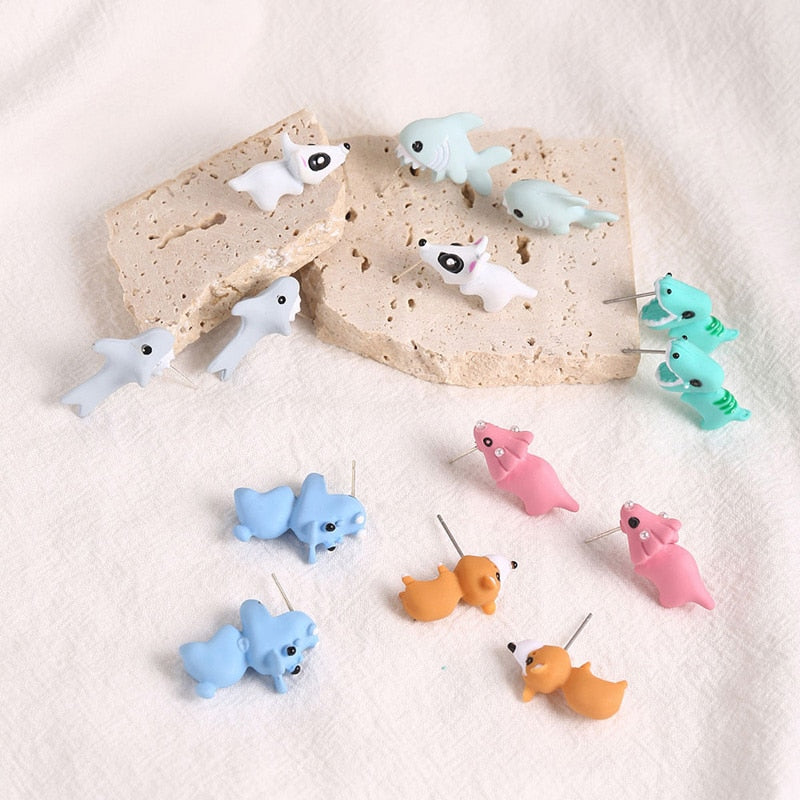 Animal Bite Cartoon Creative Earrings - Image 10