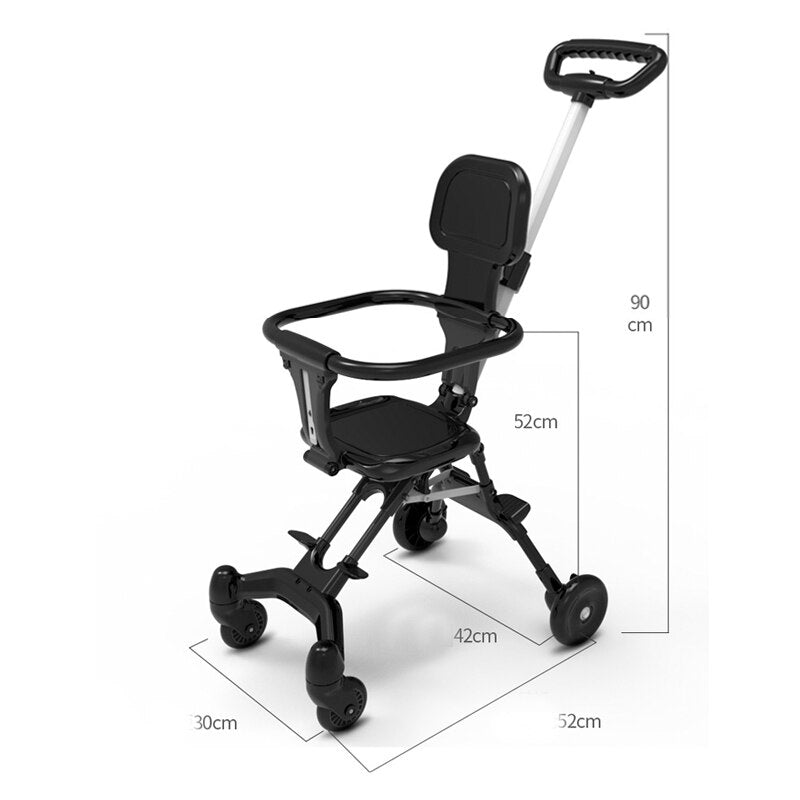 One-Click Fold High Landscape Baby Stroller - Image 6