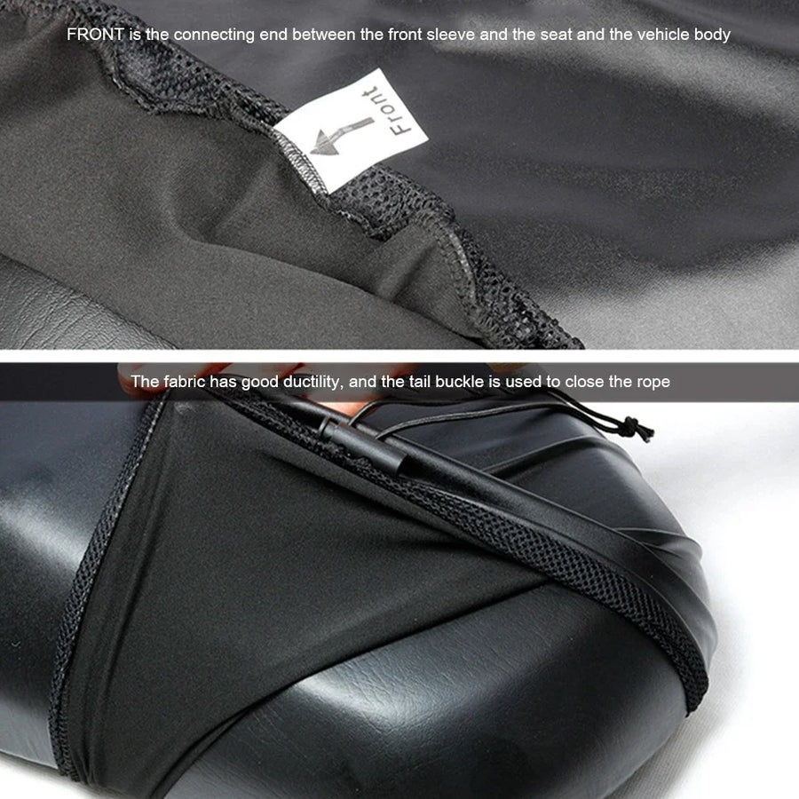 Ultra Stretch Fit Leather Motorcycle Seat Cover - Image 5