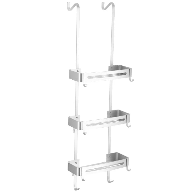 Sleek Shower Nail-Free Dual Layer Organizer Rack - Image 7