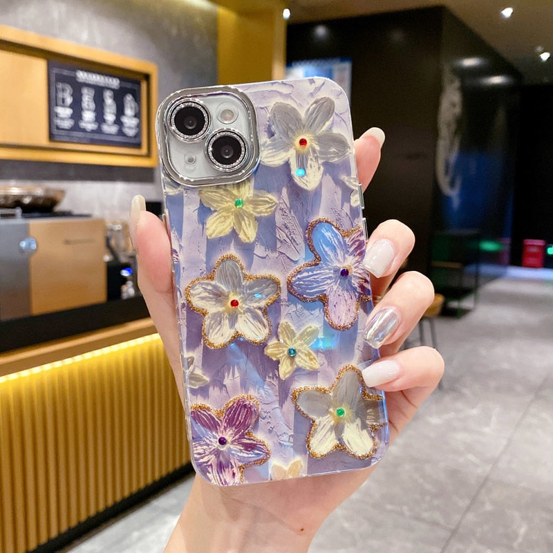Flower Glow Soft Shockproof iPhone Case - Image 1