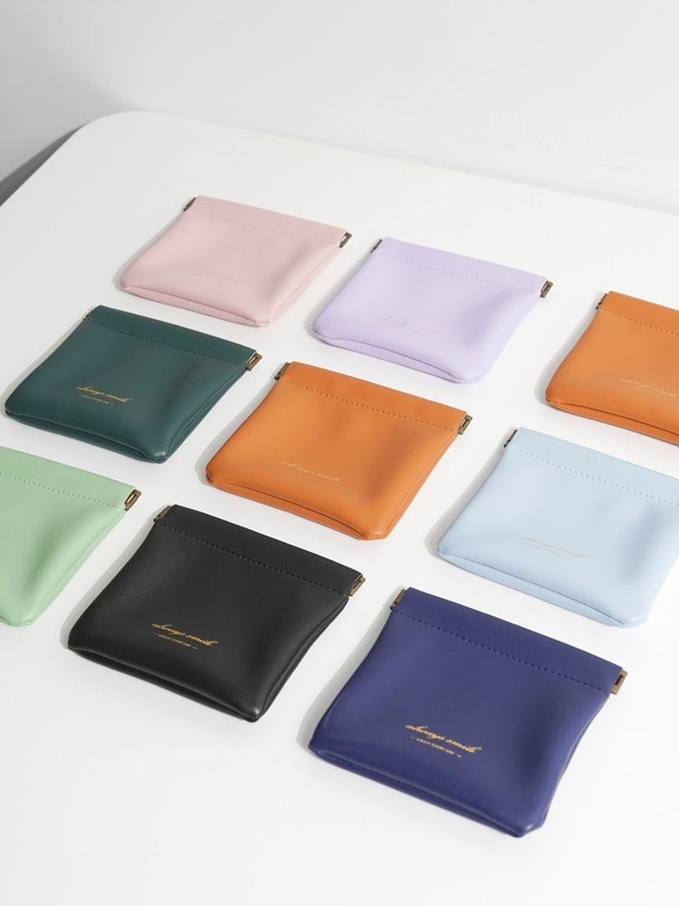 Waterproof Mini Leather Makeup Bag - Image 1