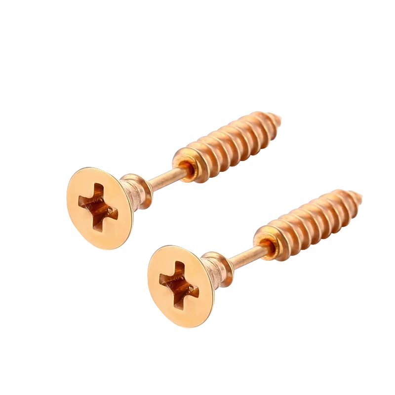 Bolt Head Industrial Screw Stud Earrings