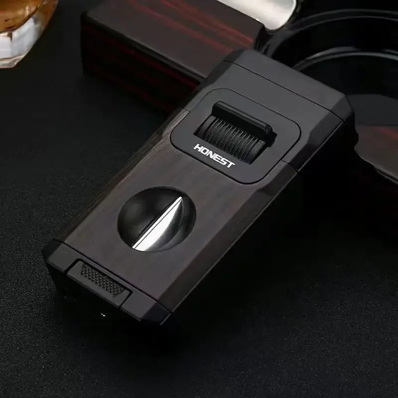 Metal Double Jet Flame Wind Proof Butane Lighter - Image 7