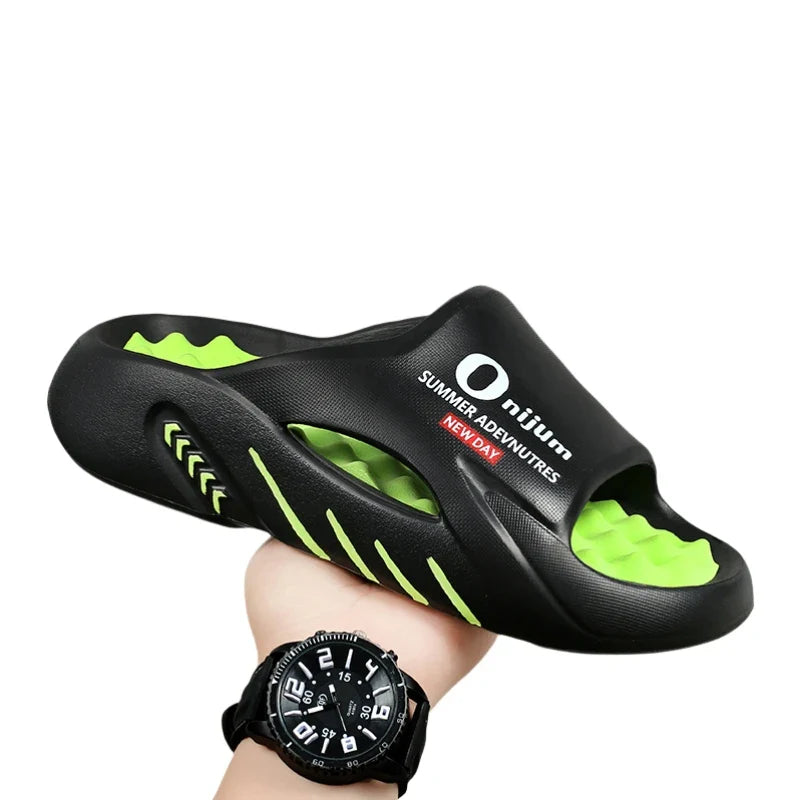 Orange Fire Casual Beach Massager Slippers - Image 2