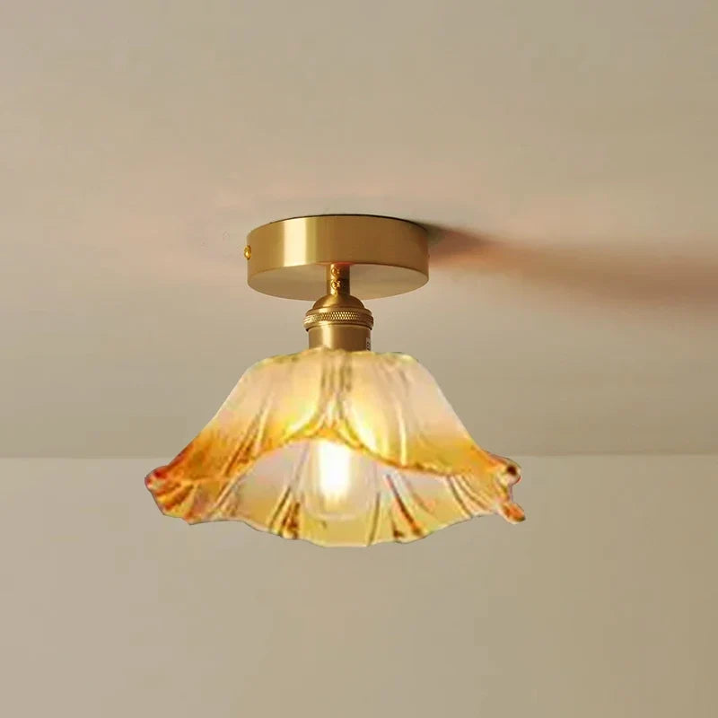 Blush Bloom Vintage Glass Pendant Light