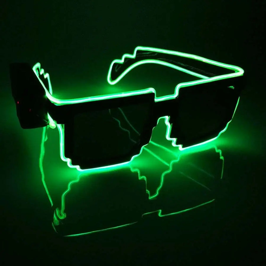Flashing Luminous 8-Bit Stylish Party Glasses - Image 1