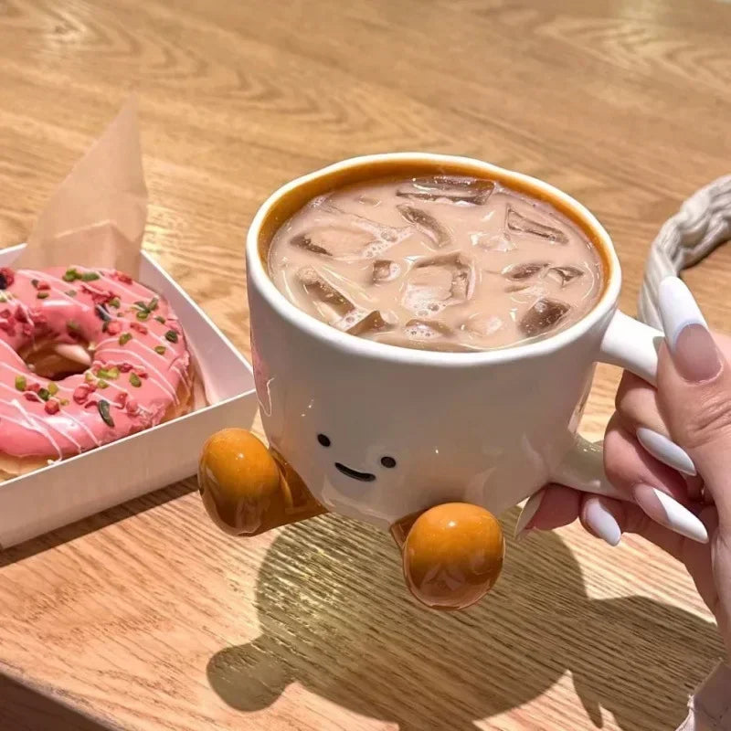 Happy Cute Face Ceramic Mug - Image 3