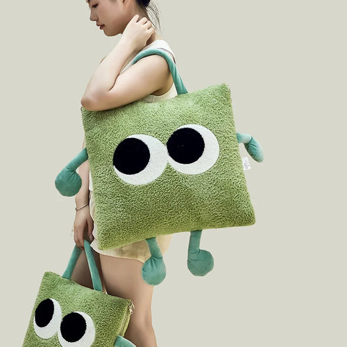 Cute Monster Portable Soft Throw Pillow Blanket - Image 0