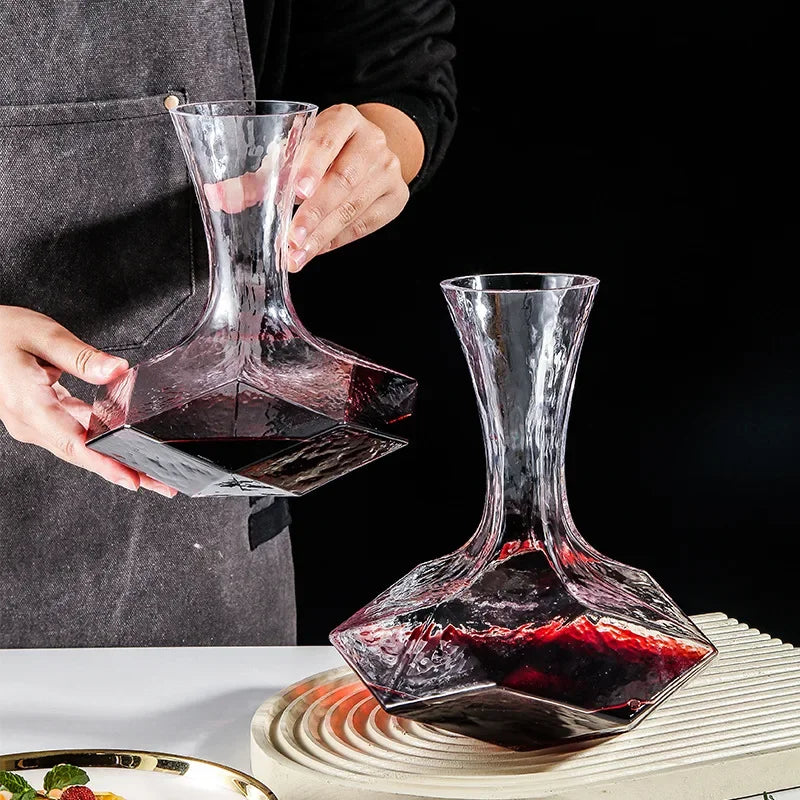 Irregular Crystal Glass Wine Decanter - Image 1