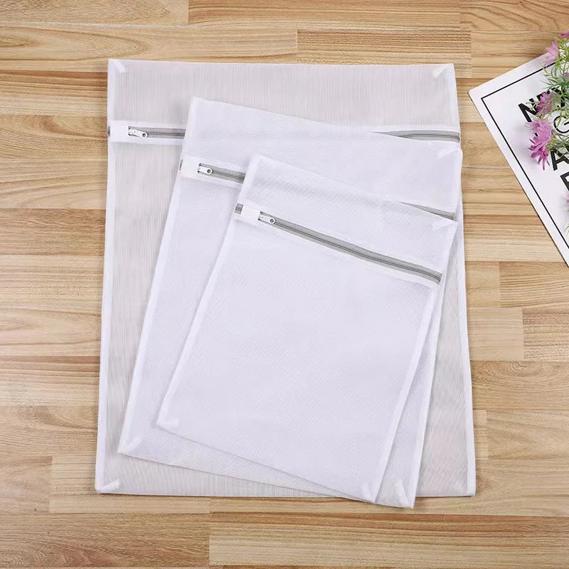Ultra-Durable White Mesh Shoe Socks Laundry Bag - Image 6
