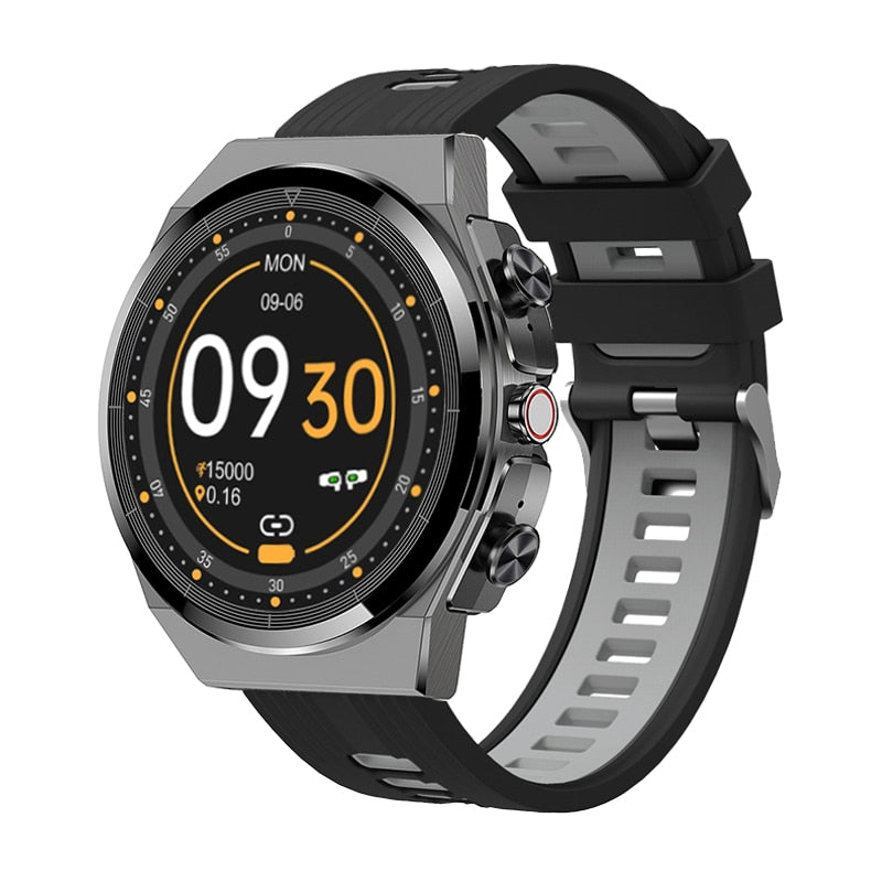 Classical Style Leather Built-in Bluetooth Headphones Smart Watch - Image 6