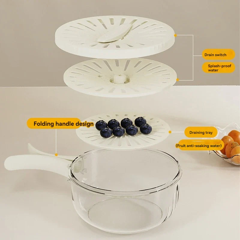 Space Saving Vegetable Fruit Drainer Basket - Image 1