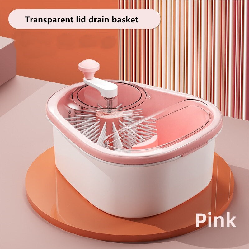 Manual Fruit Vegetable Washing Drainer Basket - Image 4