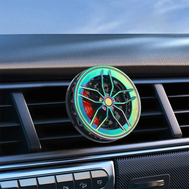 Stylish Wheel Air Vent Rotatable Aromatherapy Car Air Freshener - Image 0