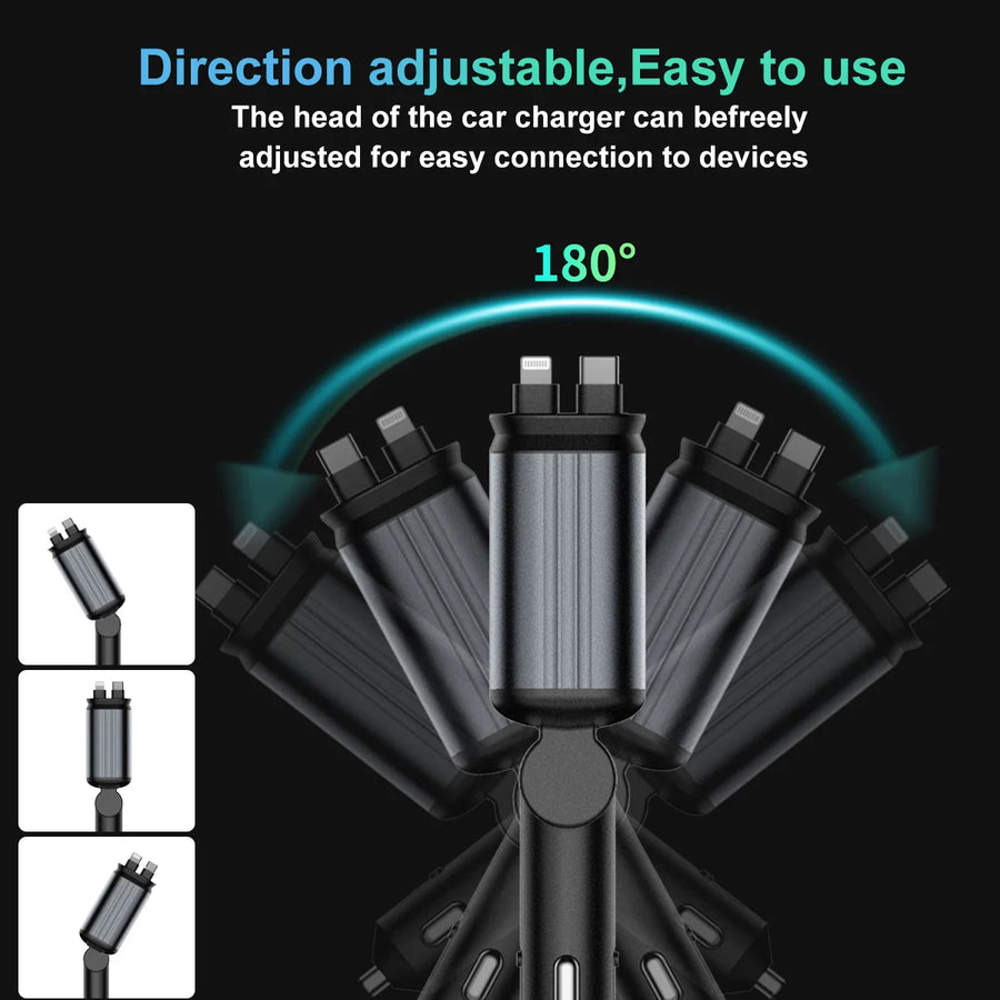 Starry Sky Retractable Cable Car Projector Charger - Image 3