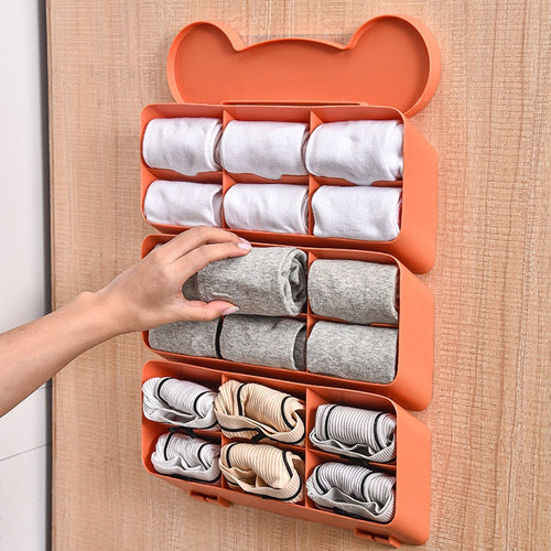 Self-Adhesive Stackable Wall Cloth Organizer Shelf - Image 0