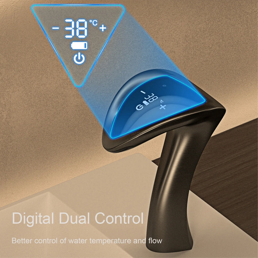 Snake-Shaped LED Bathroom Touch Control Intelligent Bathroom Kitchen Faucet - Image 3