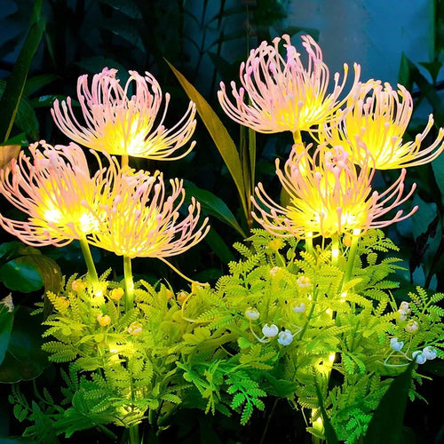Soft Pink Glow Solar LED Flower Garden Light - Image 0