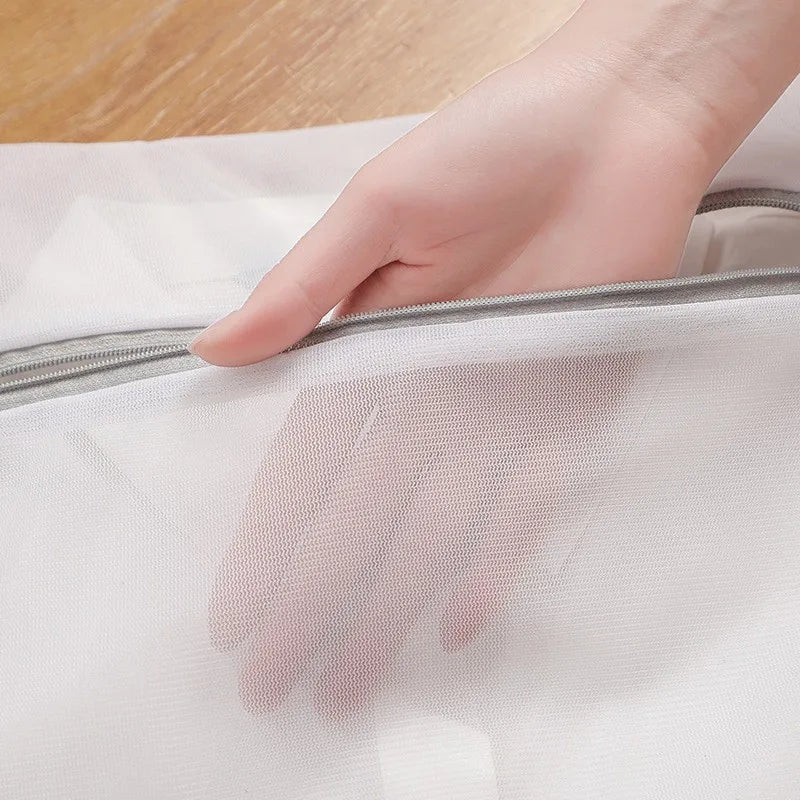 Ultra-Durable White Mesh Shoe Socks Laundry Bag - Image 3