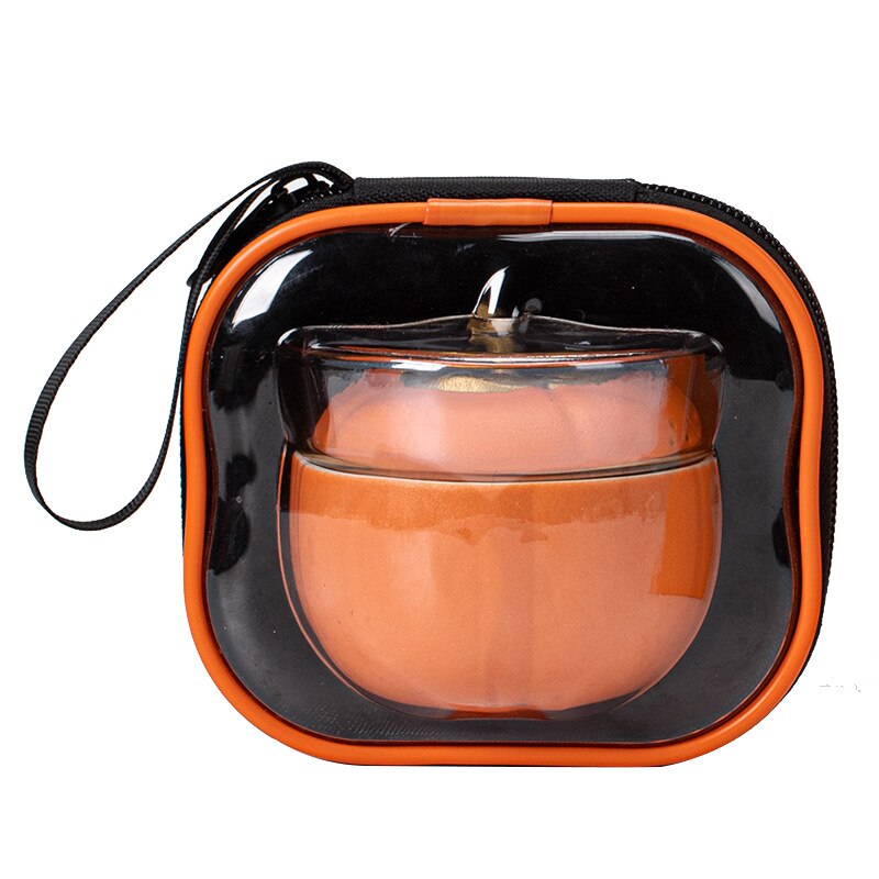 Mini Pumpkin Ceramic Teapot Set - Image 5