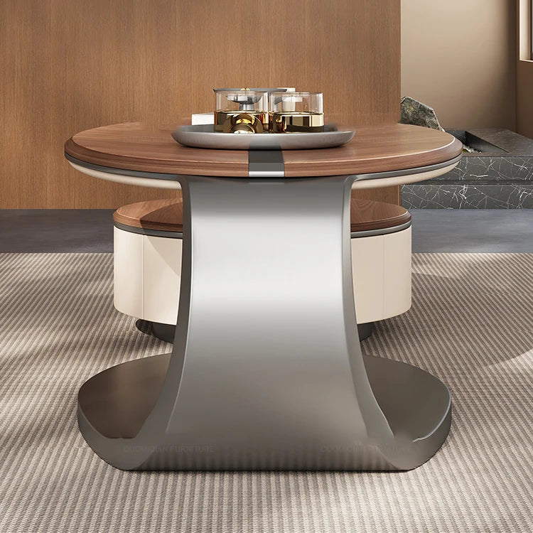 Nordic Leaf Wooden Elegant Coffee Table - Image 3
