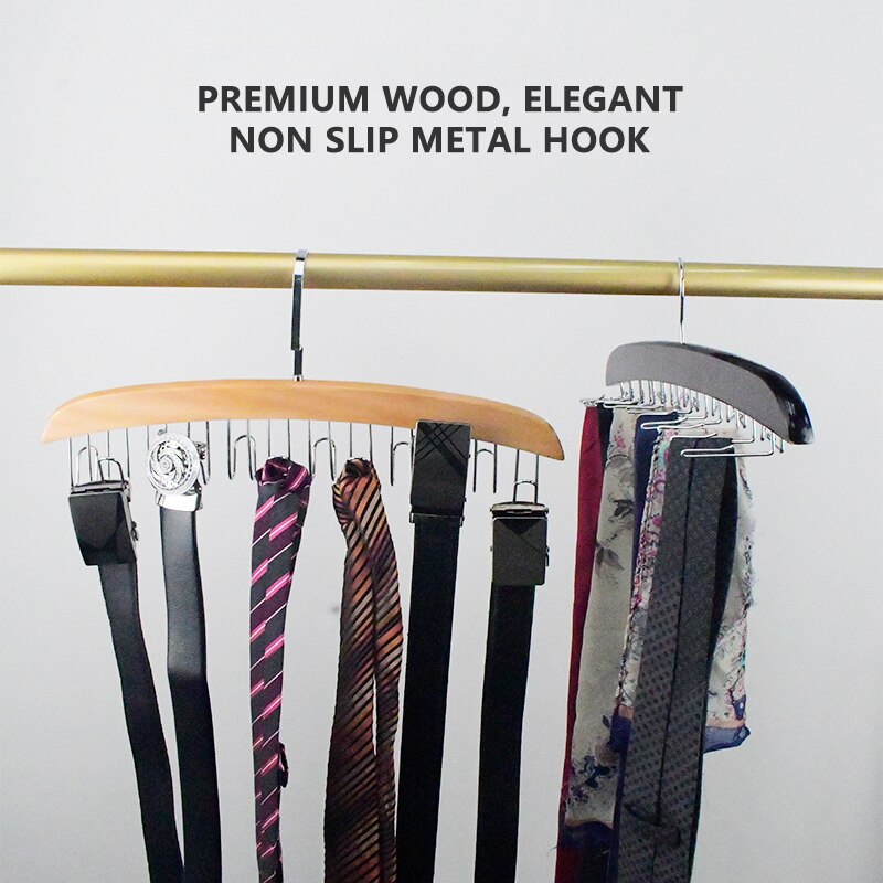 Wooden Space Saving Multi Organizer Hanger - Image 1