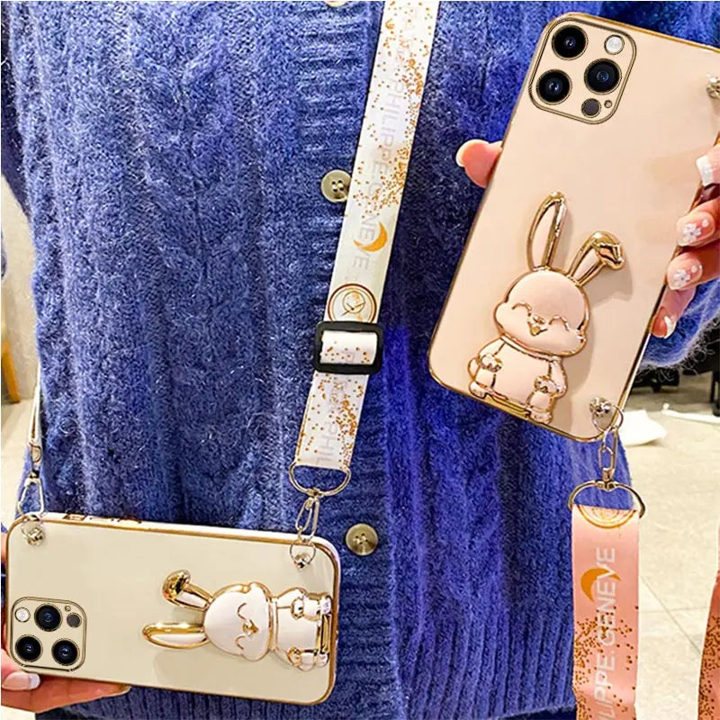 3D Rabbit Ear iPhone Holder Case - Image 3