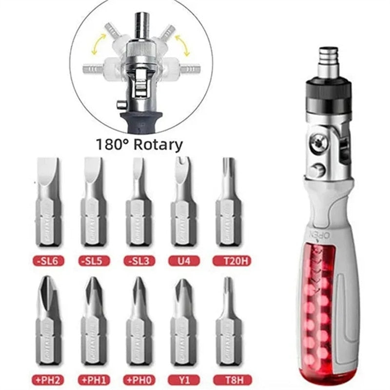 Ratchet Master Multi-Angle Foldable Screwdriver Set - Image 6