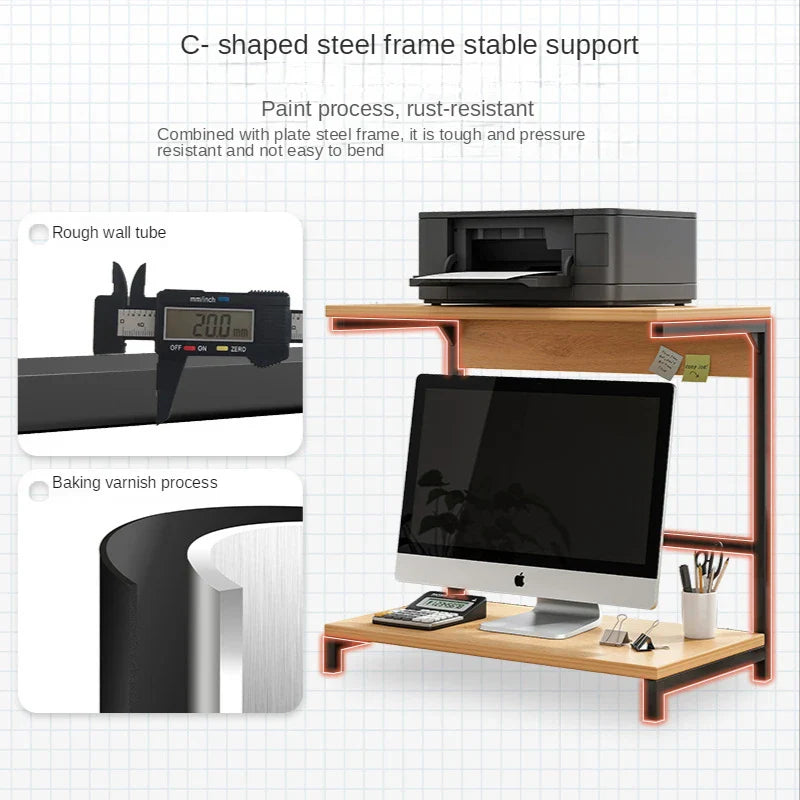 Office Hub Sleek Desk Organizer Monitor Stand - Image 2