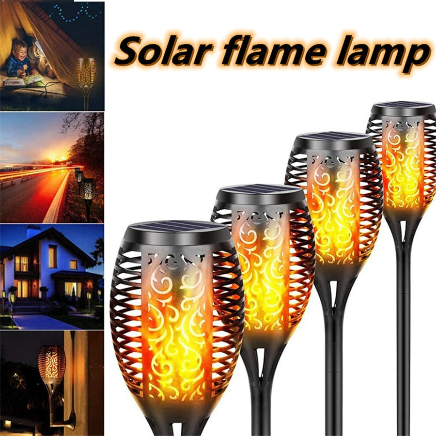 Outdoor LED Solar Artificial Flame Lamp - Image 2