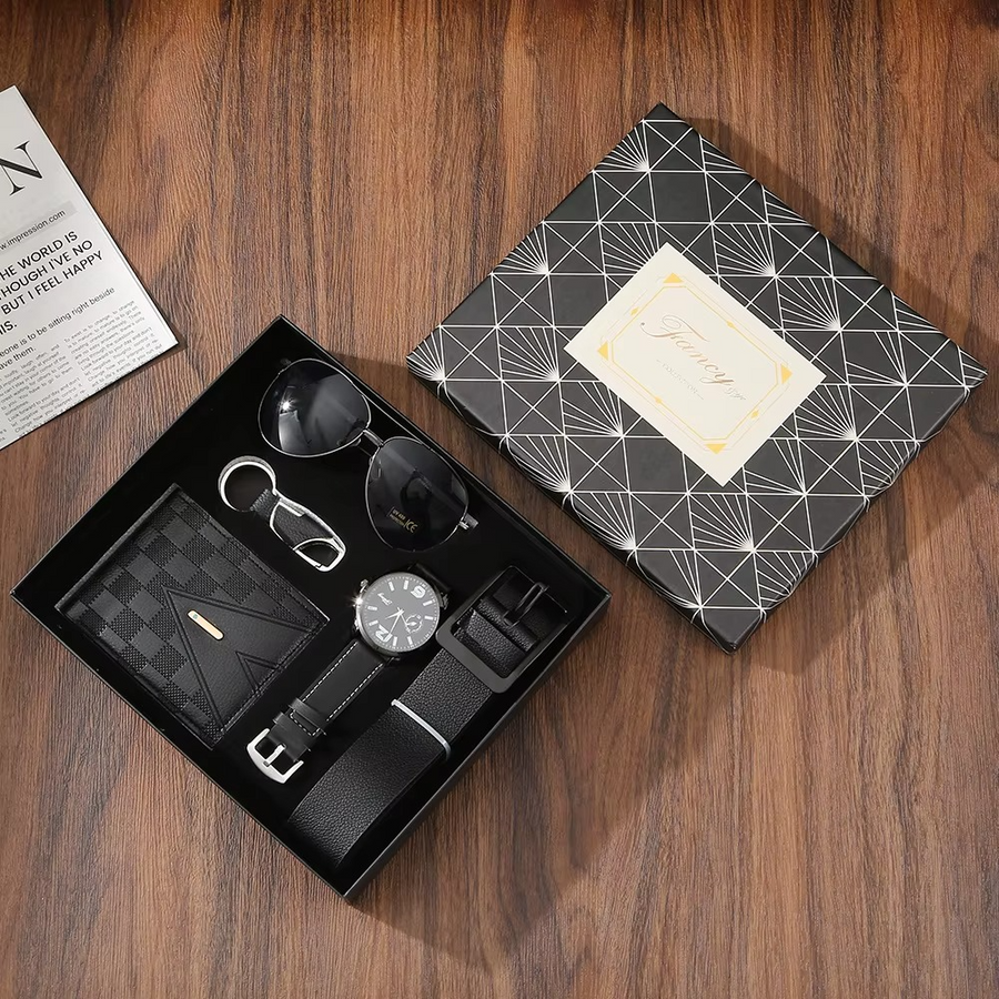 Elegant Men's Luxury Leather Gift Set