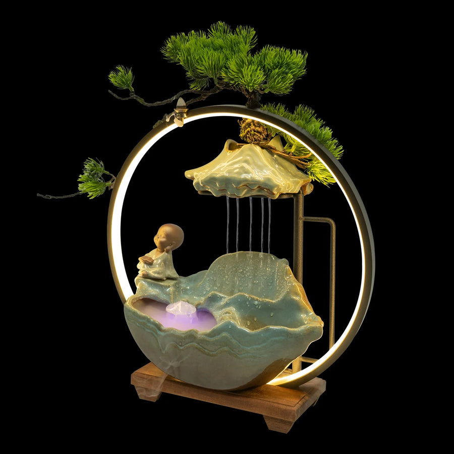 Waterfall Fortune LED Incense Burner Zen Decor - Image 6