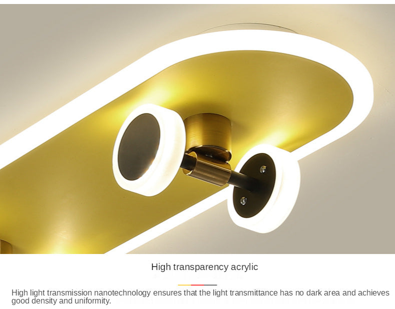 Creative Skateboard Nordic LED Ceiling Light - Image 8