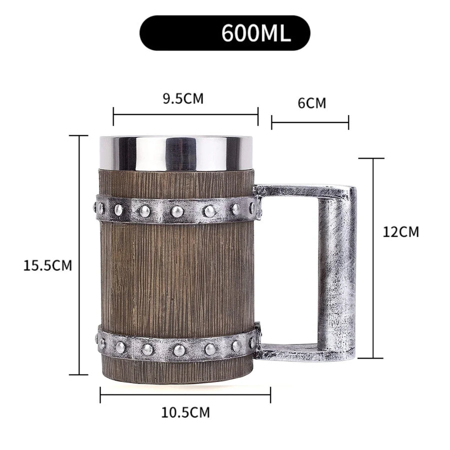 3D Viking-Style Wooden Mug - Image 11