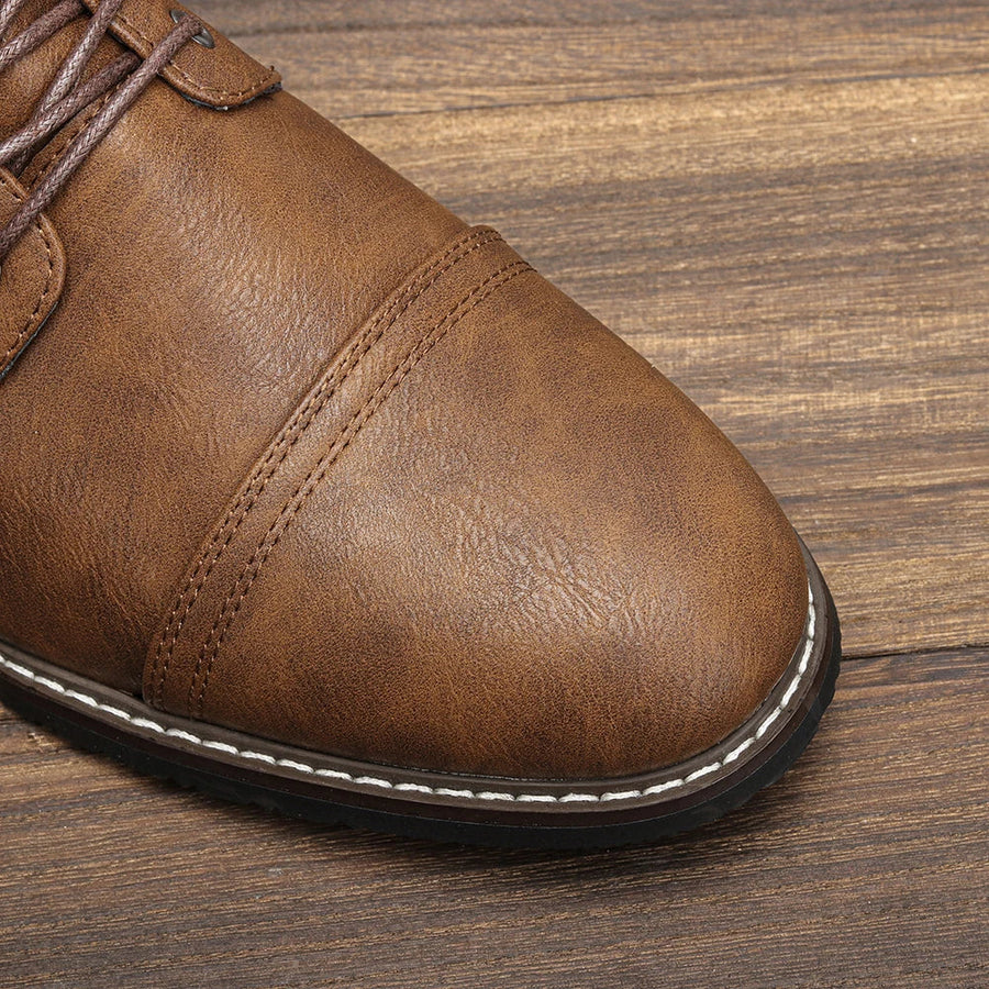 Timeless Vintage Leather Lace-Up Everyday Casual Boots - Image 2