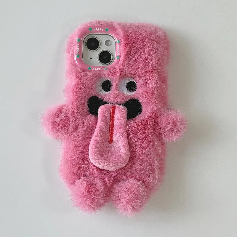 Playful Pair Plush Monster iPhone Case - Image 6