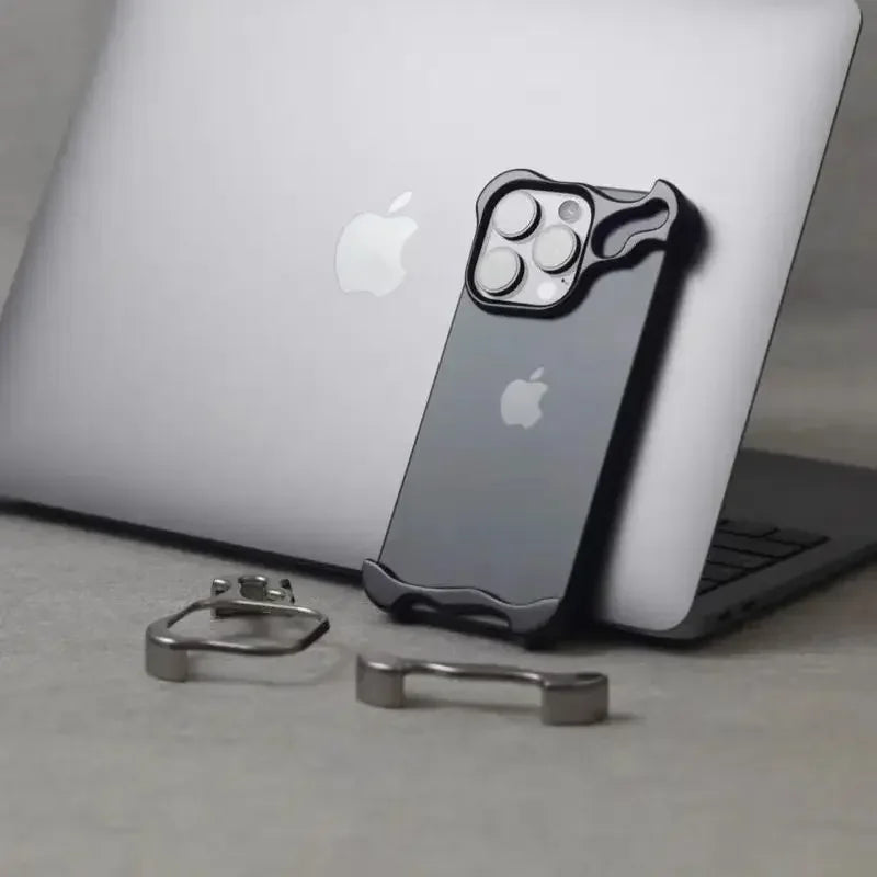 Luxury Irregular Metal Bumper Phone Case - Image 0