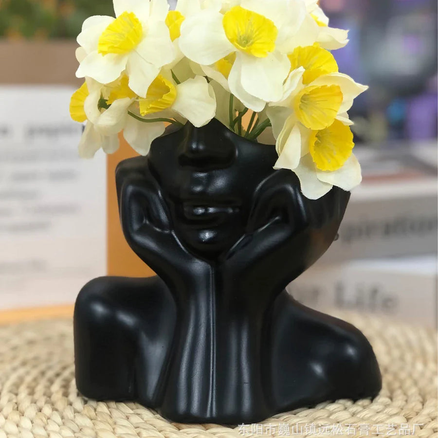 Cheerful Lucky Flower Pot Sculpture - Image 2