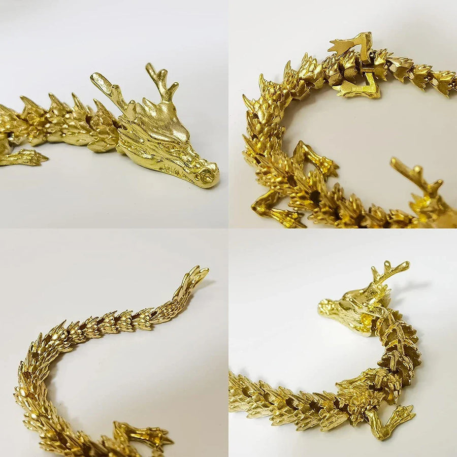 Mystic Scales 3D Brass Dragon Home Decor - Image 1