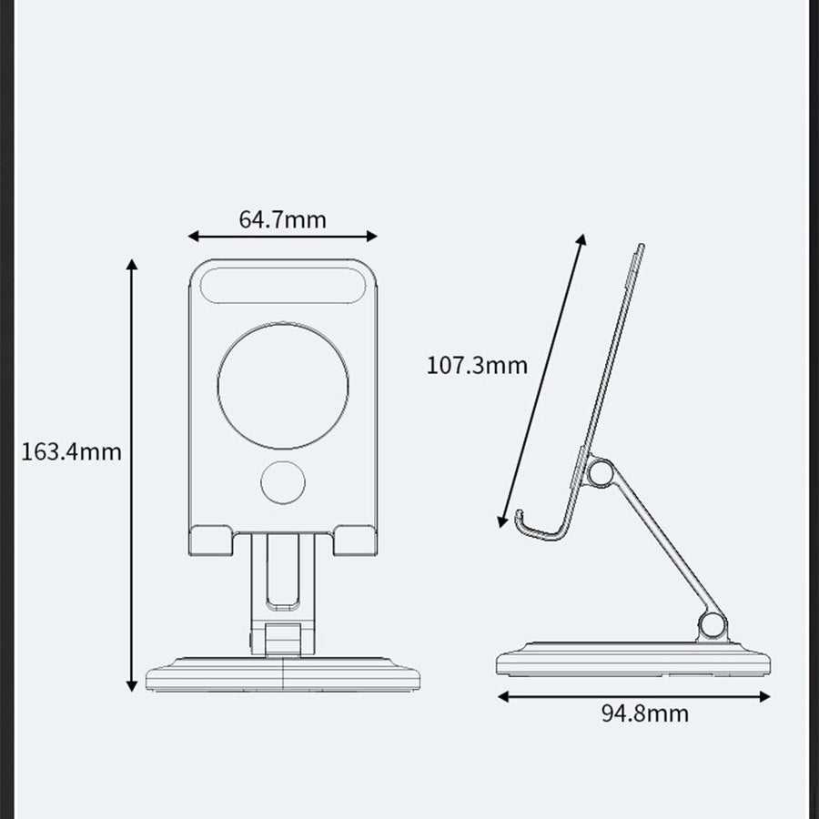 360 Rotating Wooden Foldable Universal Phone Holder - Image 2