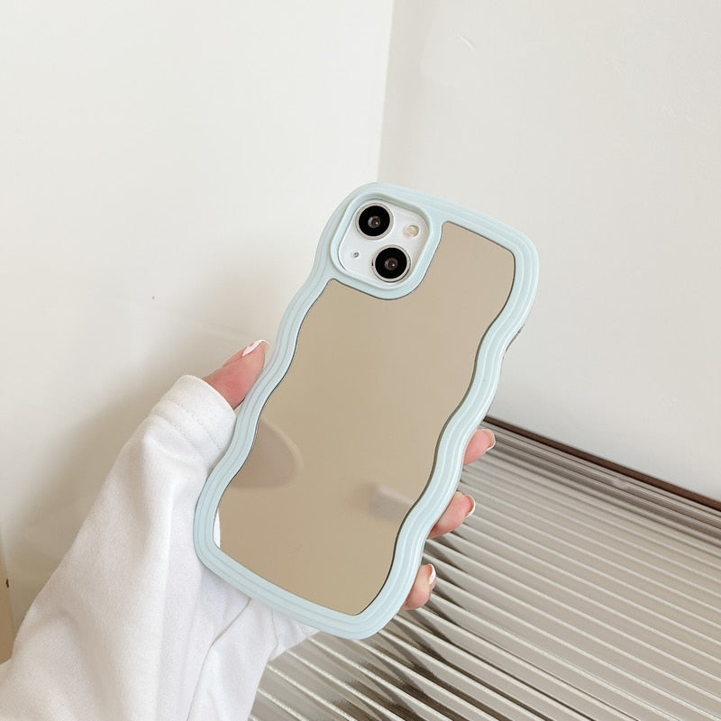 Wavy Makeup Mirror Phone Case - Image 2