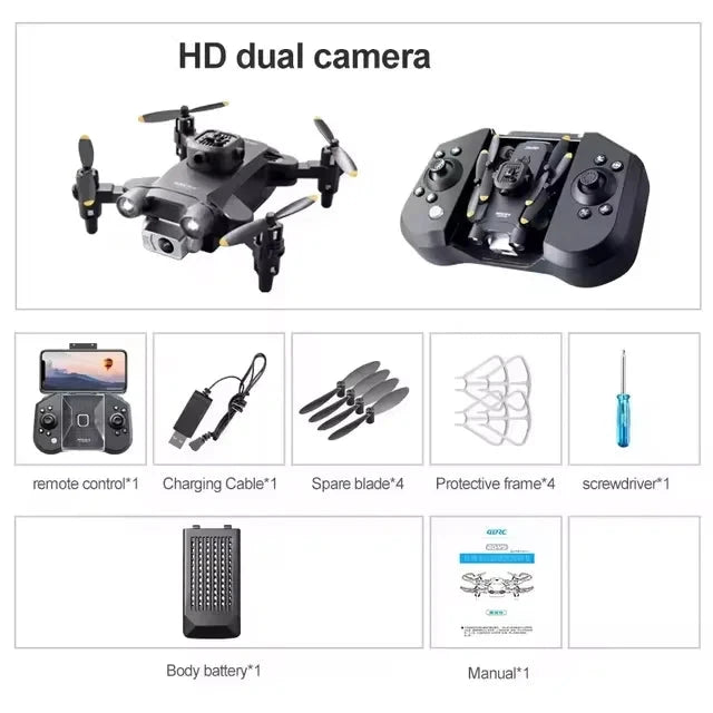 Dual Camera Built-In Storage Box Five-sided Obstacle Avoidance Drone - Image 3
