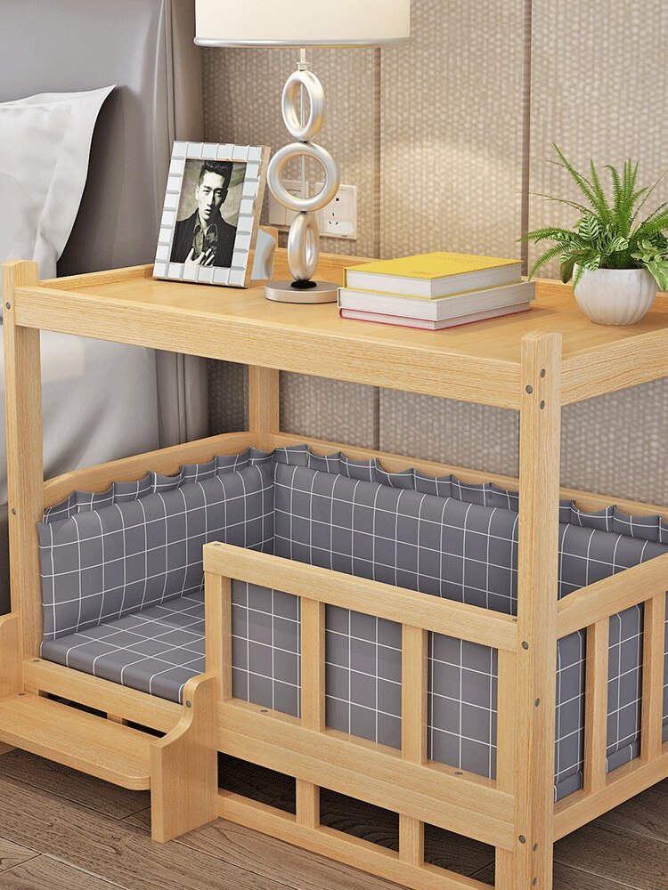 Furry Friend Detachable Pet Wooden Table Bed - Image 5