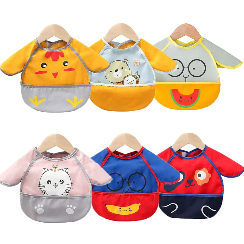 Waterproof Cartoon Baby Easy-to-Clean Bibs - Image 4