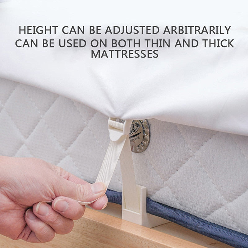 4pcs Adjustable Bed Sheet Clips - Image 2